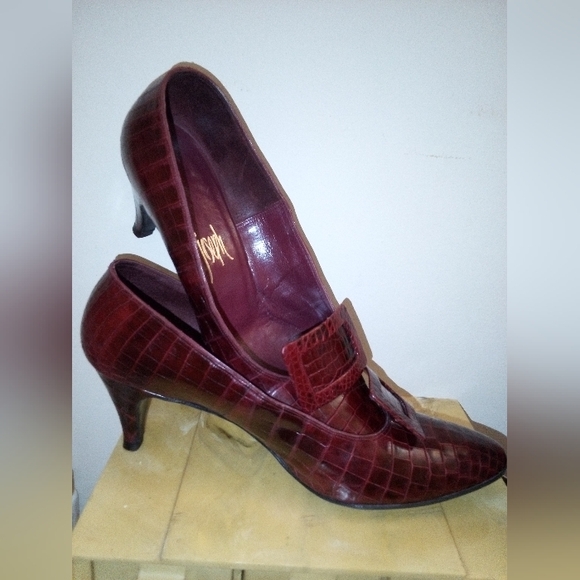 Joseph Red Loafers Slip-Ons Leather Elegance - Picture 12 of 12